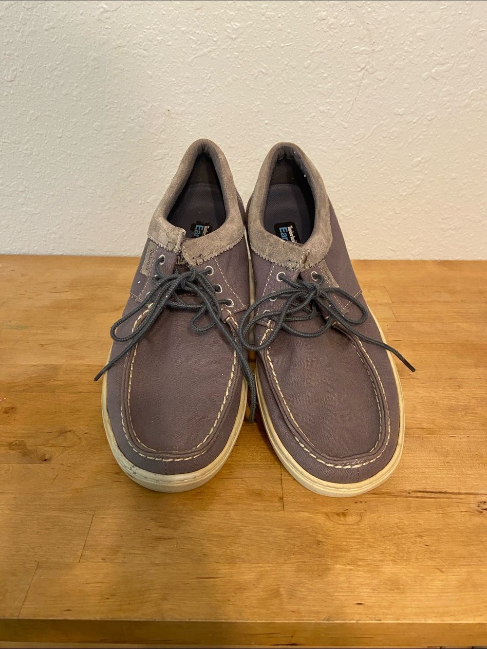 Timberland Earthkeepers Gray Canvas Boat Shoes Size 8.5